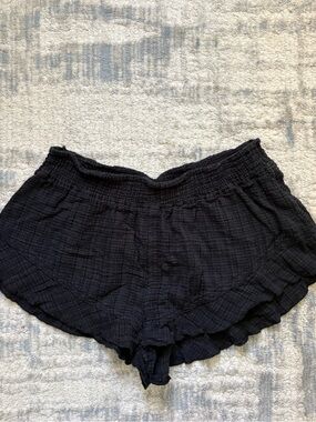 Urban Outfitters Black Ruffle Shorts